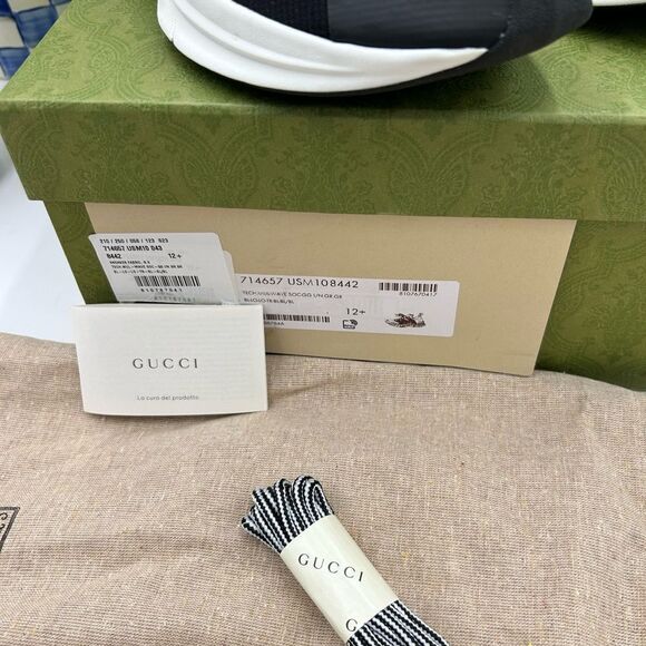 Men's Gucci interlocking G run sneakers size 12.5 made in Italy - Picture 3 of 9